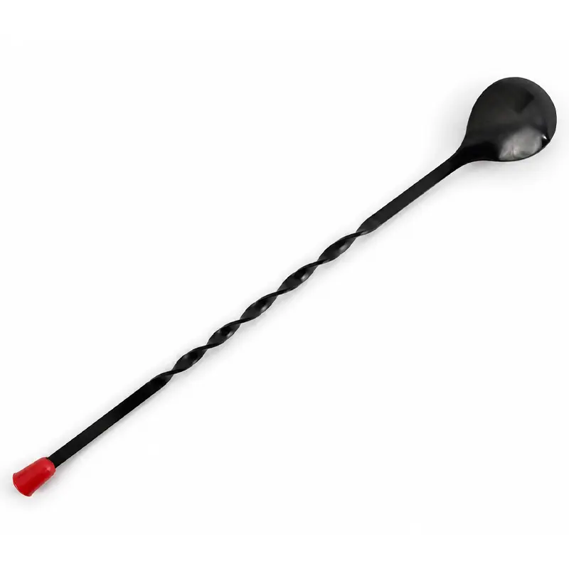 Cuchara para Coctelería 29.6 cm Color Negro | Bar Spoon Profesional
