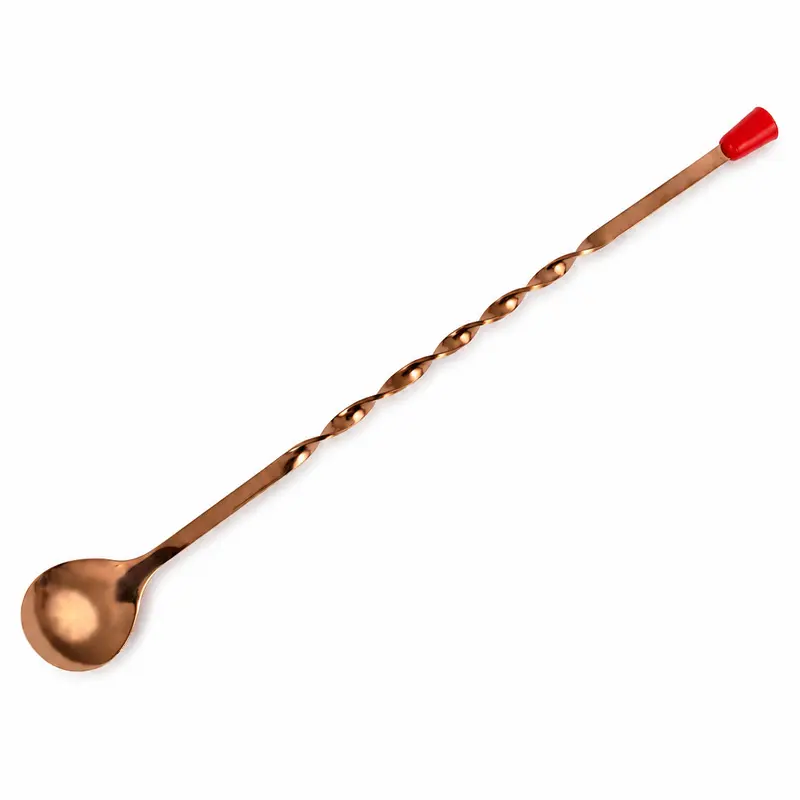 Cuchara para Coctelería 29.6 cm Color Oro Rosa | Bar Spoon Profesional