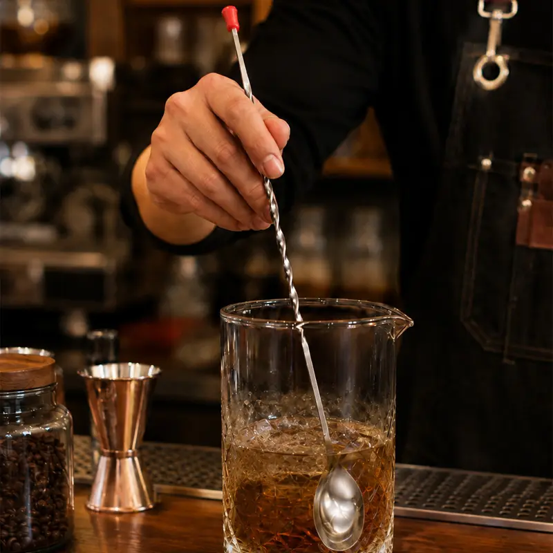 Cuchara para Coctelería Plateada 29.6 cm | Bar Spoon Profesional