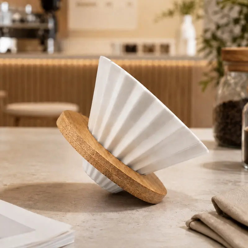 Dripper de Cerámica V60 Blanco | Coffee Dripper Pour Over