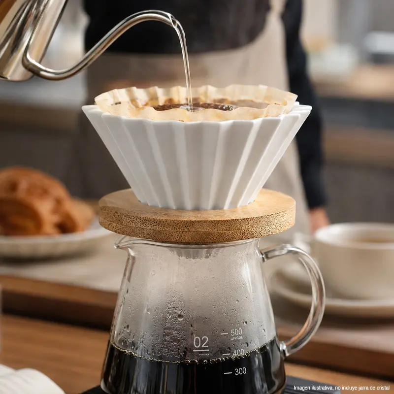 Dripper de Cerámica V60 Blanco | Coffee Dripper Pour Over