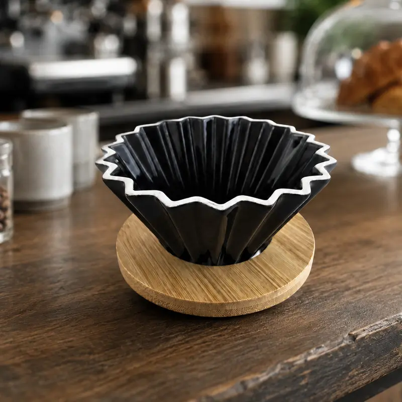 Dripper de Cerámica V60 Negro | Coffee Dripper Pour Over