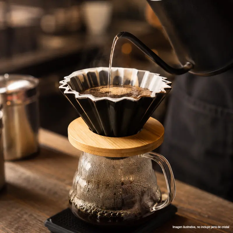 Dripper de Cerámica V60 Negro | Coffee Dripper Pour Over