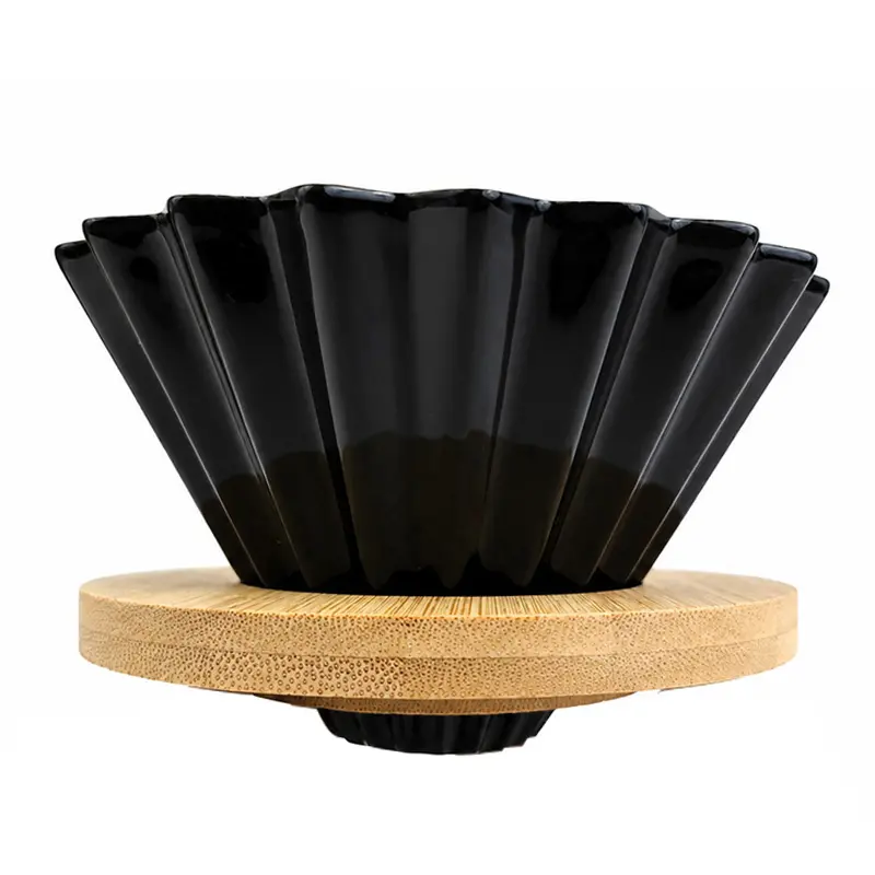 Dripper de Cerámica V60 Negro | Coffee Dripper Pour Over
