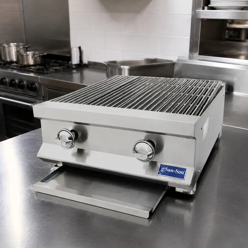 Asador Industrial San-Son 24” 2 Quemadores SSA24 | Asador Comercial