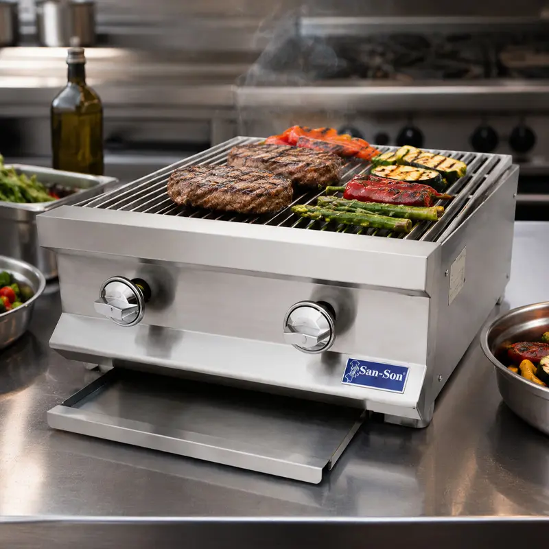 Asador Industrial San-Son 24” 2 Quemadores SSA24 | Asador Comercial
