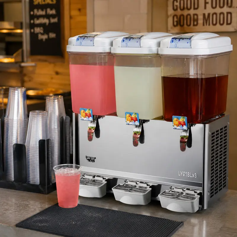 Dispensador de Bebidas 3 Tazones, 18 Litros por tanque