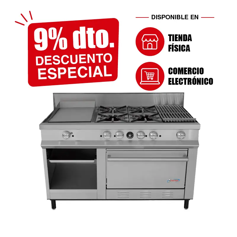 Estufa Compacta San-Son SSEC | Estufa Industrial con Plancha y Horno
