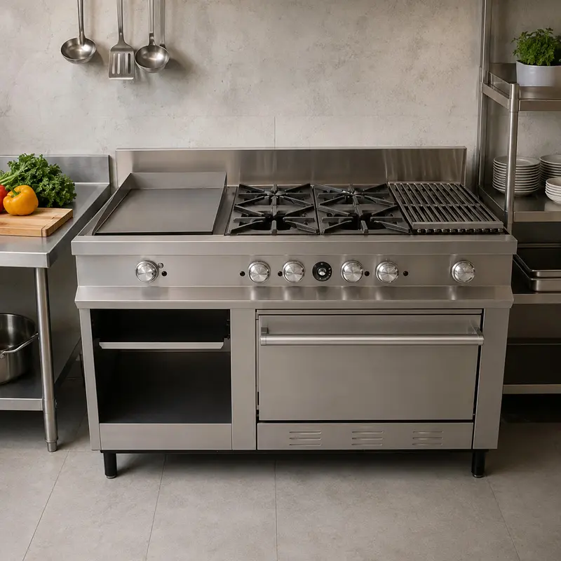 Estufa Compacta San-Son SSEC | Estufa Industrial con Plancha y Horno