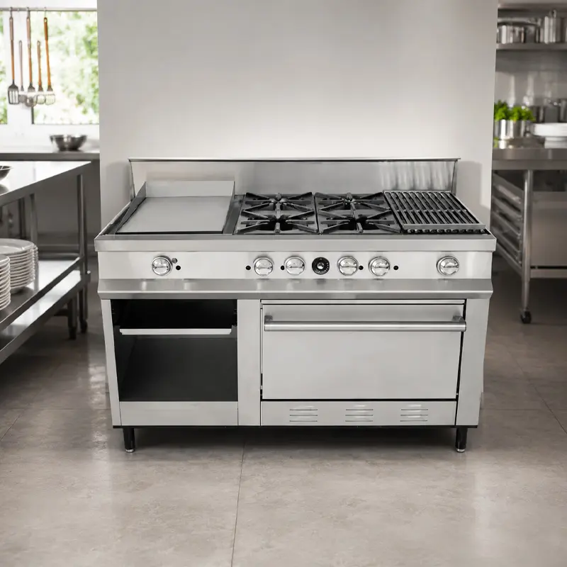 Estufa Compacta San-Son SSEC | Estufa Industrial con Plancha y Horno