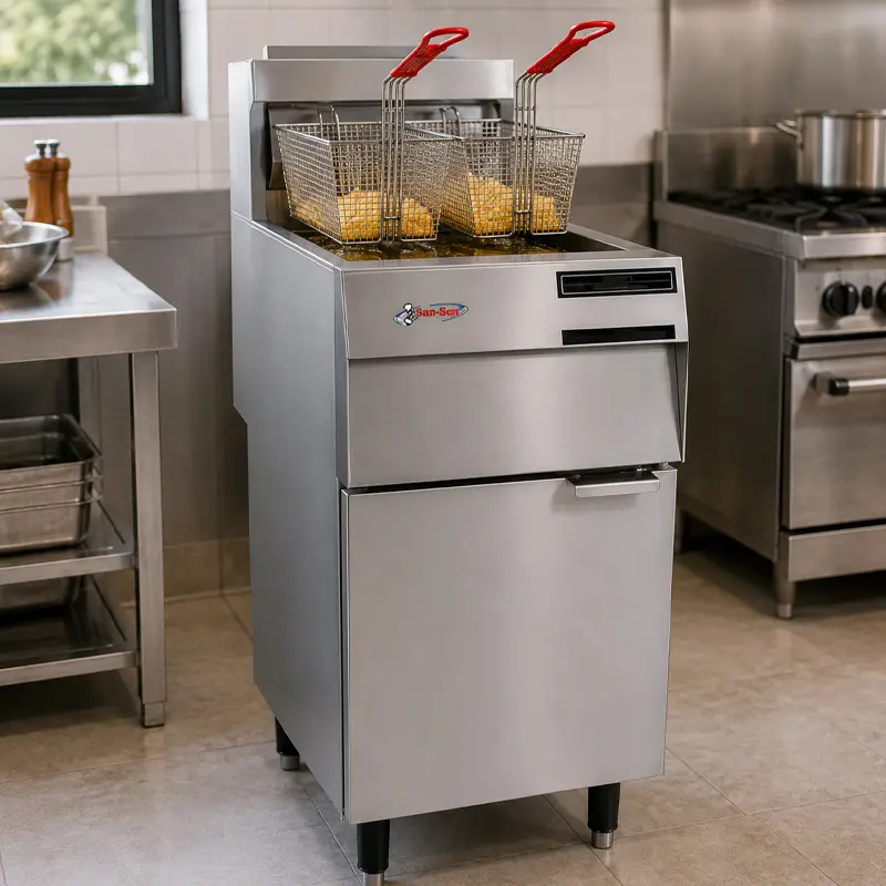 Freidora Industrial San-Son SS-35 | Freidora Comercial 30 Kg por Hora