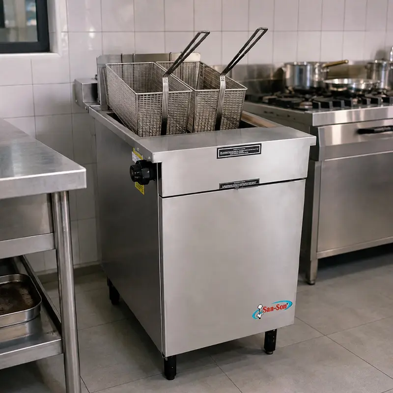 Freidor Industrial de Inmersión San-Son ZF-70 | Freidora 35 Kg por Hora