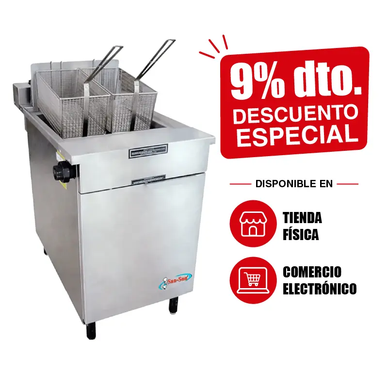 Freidor Industrial de Inmersión San-Son ZF-70 | Freidora 35 Kg por Hora