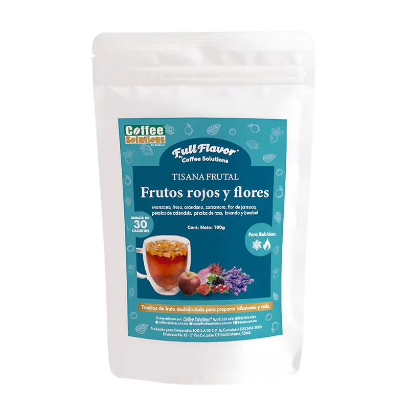 Tisana Frutal Full Flavor Sabor Frutos Rojos y Flores – Bolsa 100 g