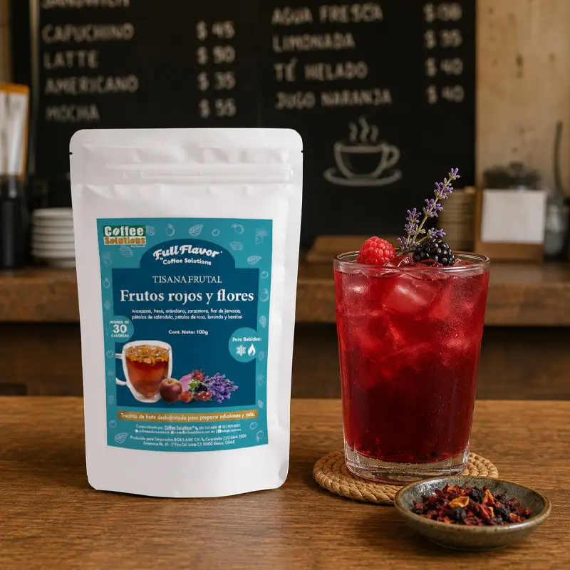 Tisana Frutal Full Flavor Sabor Frutos Rojos y Flores – Bolsa 100 g