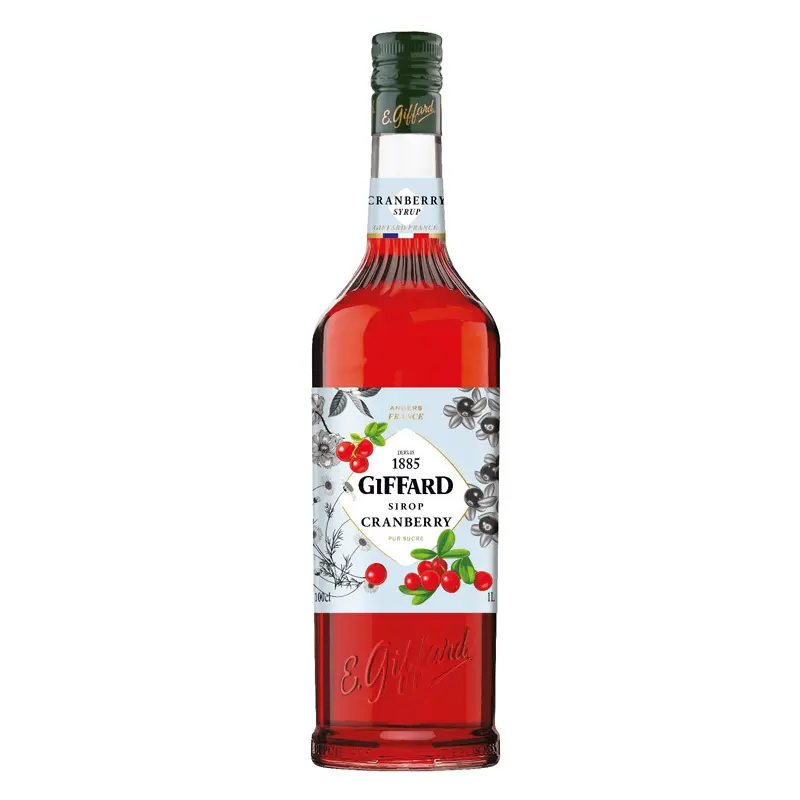 Jarabe Giffard Sabor Cranberry (Arándano) – Botella de 1 Litro