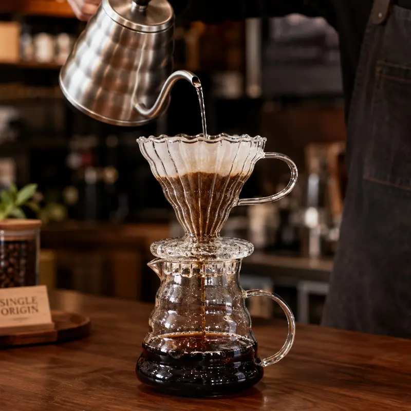 Hario V60 + Jarra en Cristal, Metodo para Extraccion de Cafe