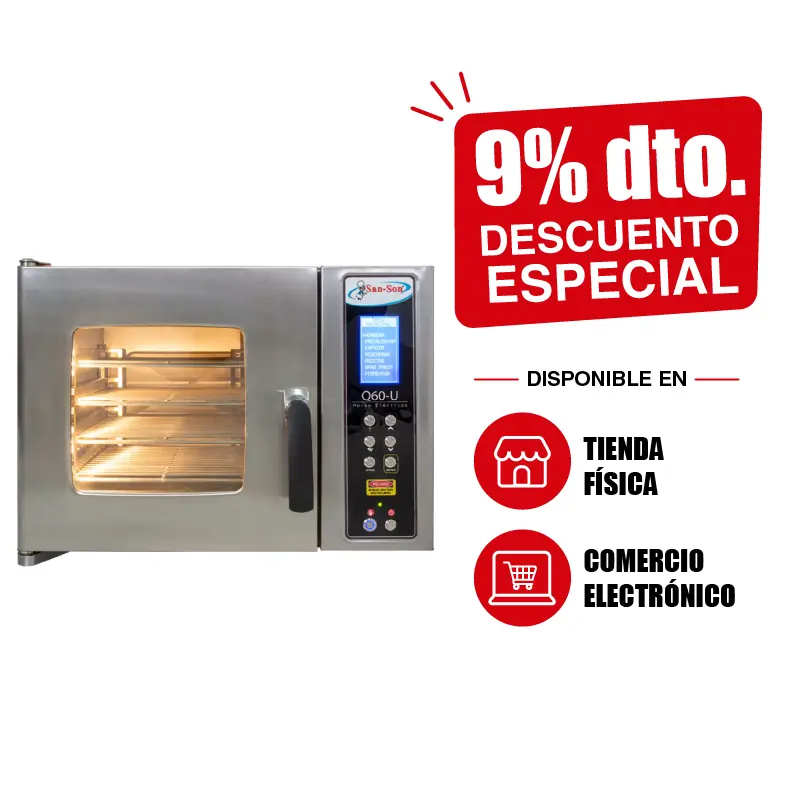 Horno Profesional Combi Eléctrico San-Son Q60-U | Horno Industrial Compacto