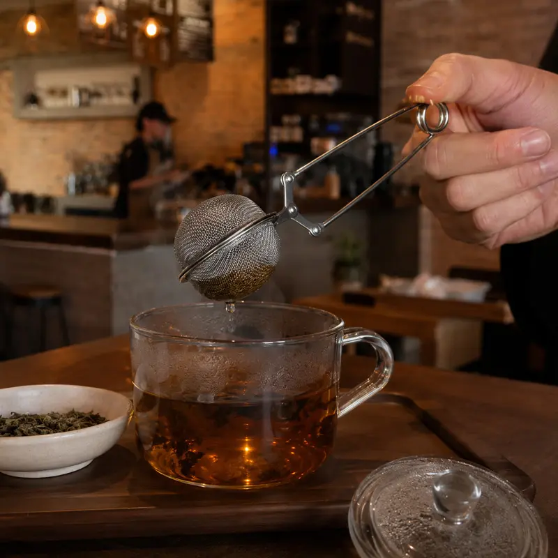 Infusor de Pinza Acero Inoxidable