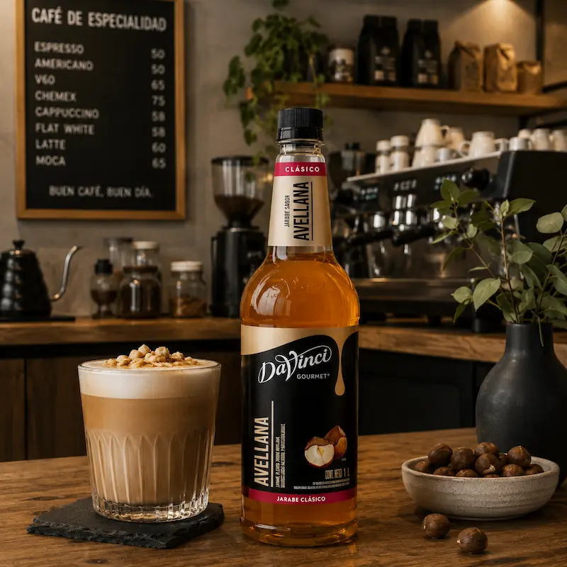 Jarabe DaVinci Gourmet Avellana 1 Litro – Jarabe Clásico para Café y Bebidas