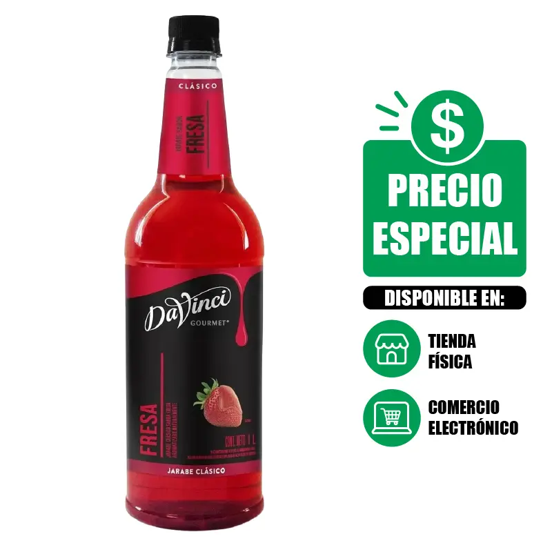 Jarabe Fresa DaVinci Gourmet 1 Litro