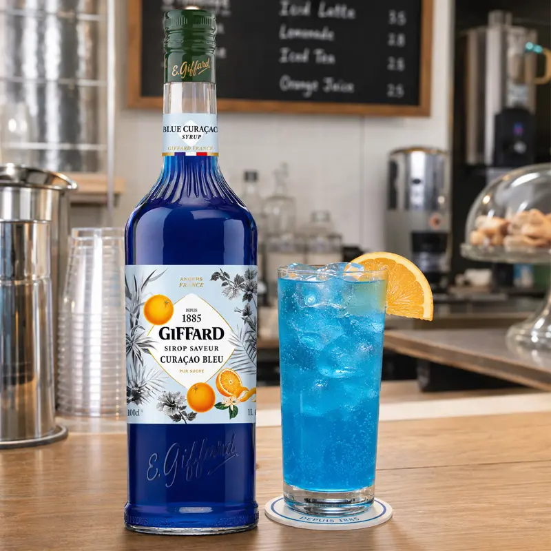 Jarabe Sabor Blue Curacao 1 Litro. Jarabes GIFFARD