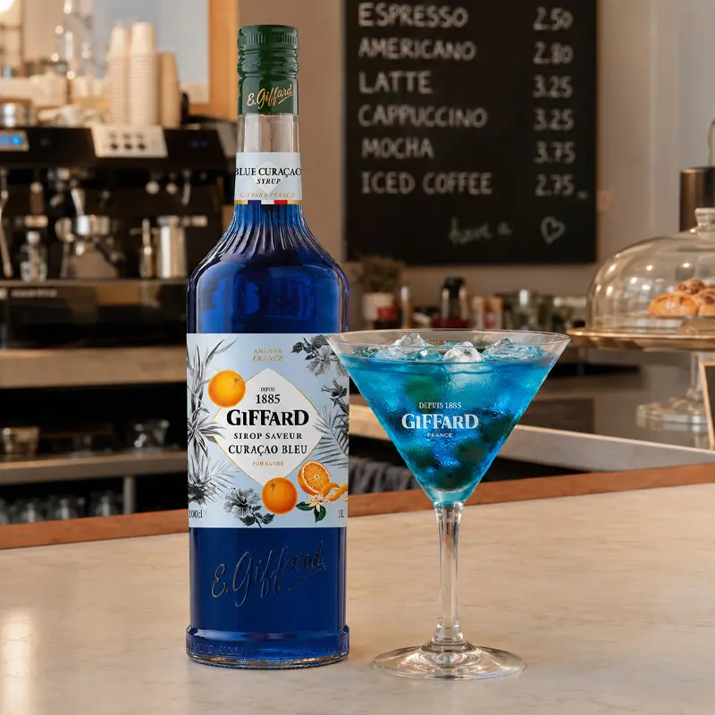 Jarabe Sabor Blue Curacao 1 Litro. Jarabes GIFFARD
