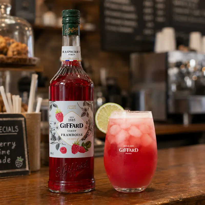 Jarabe Sabor Frambuesa 1 Litro. Jarabes GIFFARD