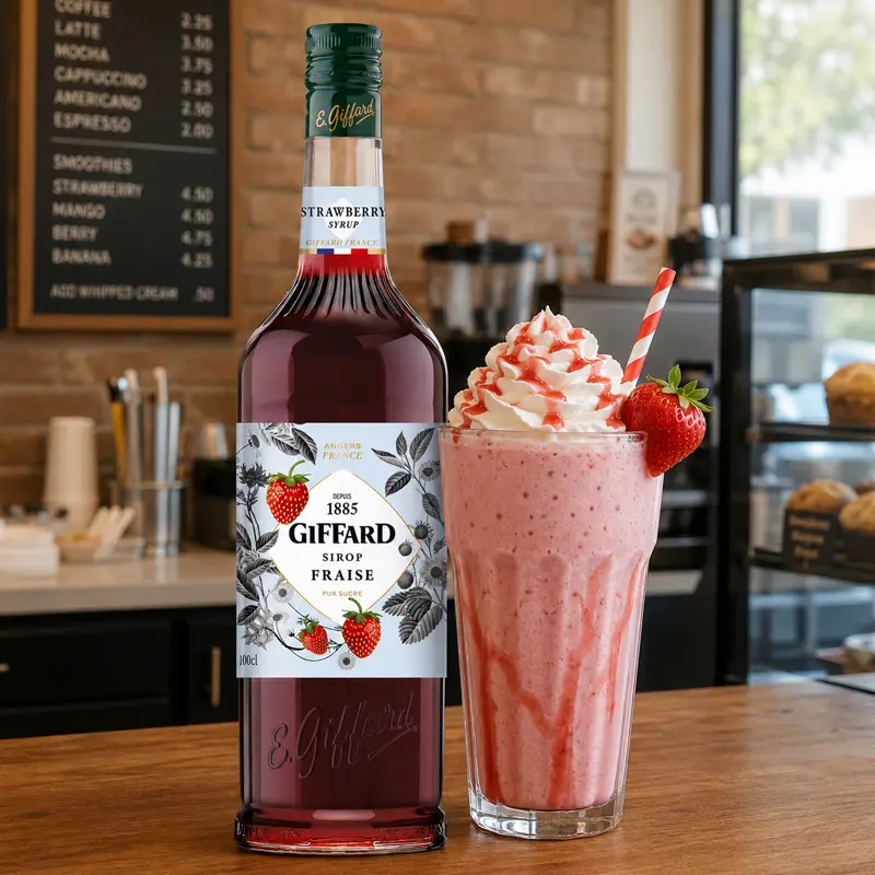 Jarabe Sabor Fresa 1 Litro. Jarabes GIFFARD