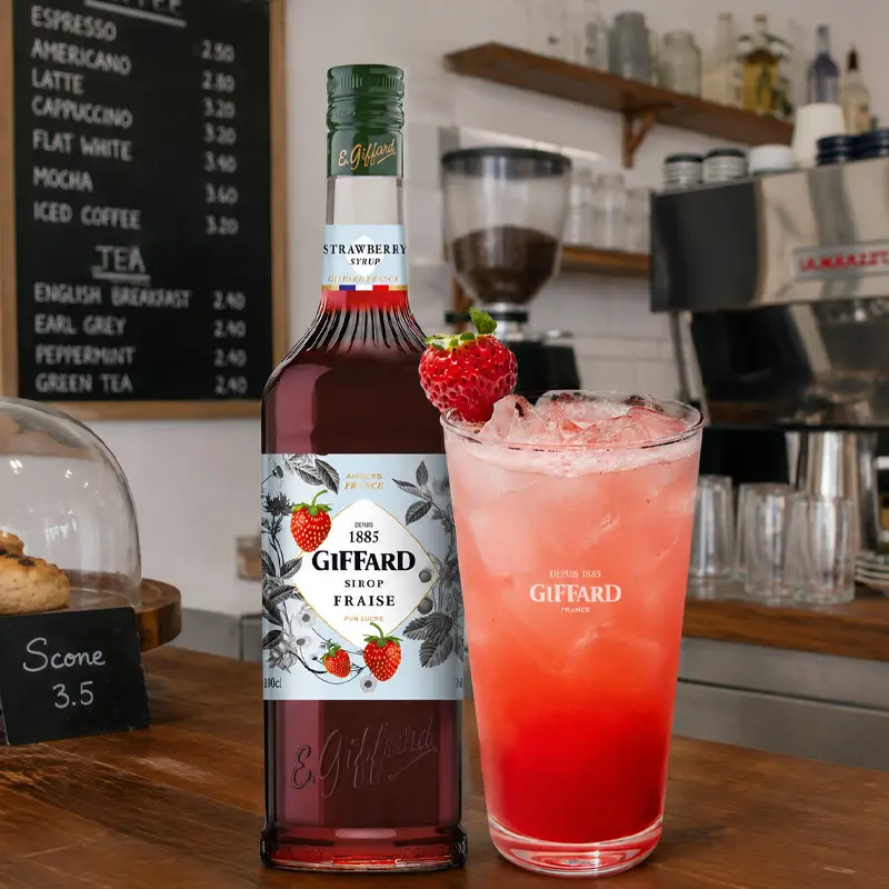 Jarabe Sabor Fresa 1 Litro. Jarabes GIFFARD