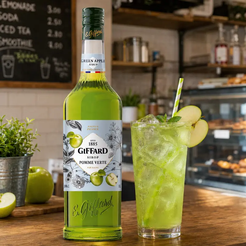 Jarabe Sabor Manzana Verde 1 Litro. Jarabes GIFFARD