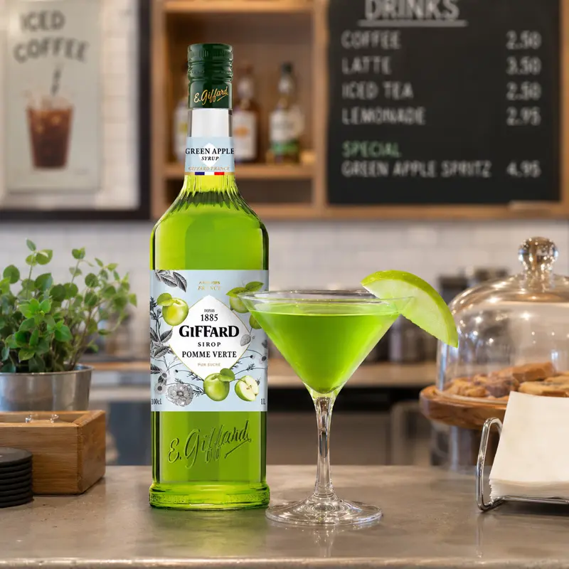 Jarabe Sabor Manzana Verde 1 Litro. Jarabes GIFFARD