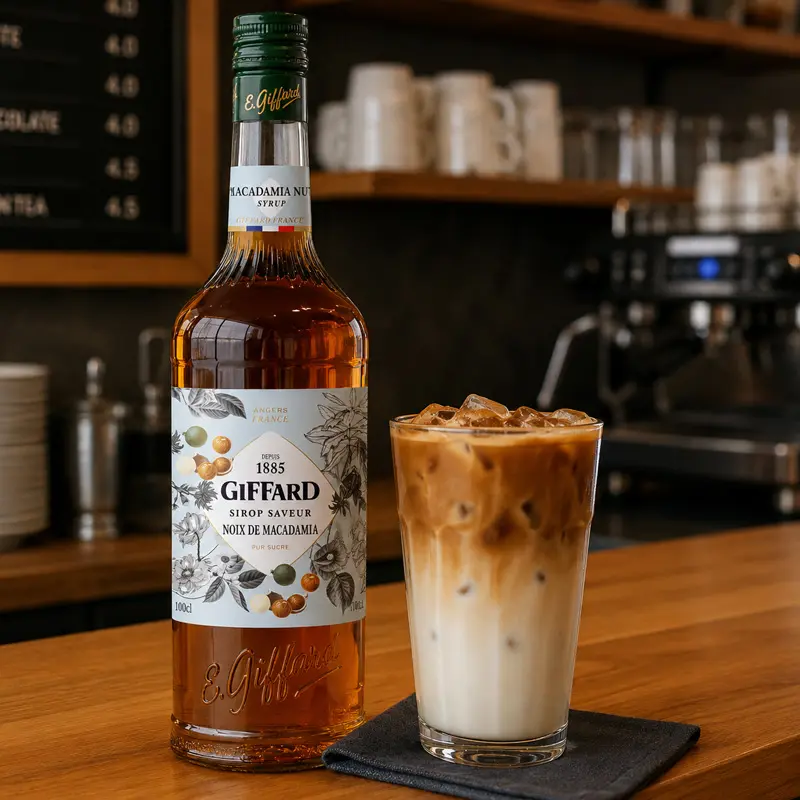 Jarabe Sabor Nuez de Macadamia 1 Litro. Jarabes GIFFARD
