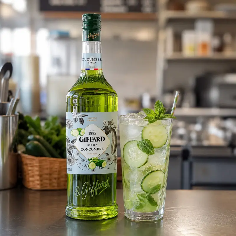 Jarabe Giffard Sabor Pepino – Botella de 1 Litro