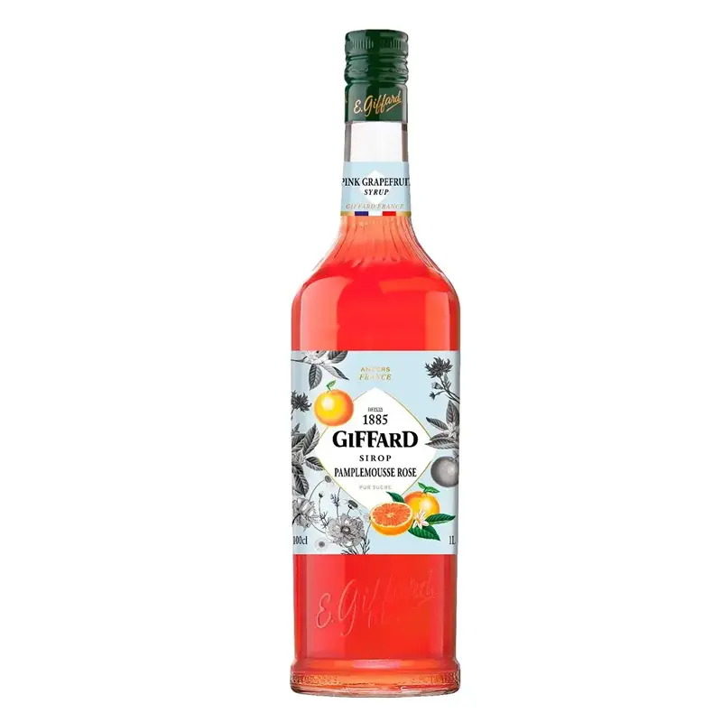 Jarabe Giffard Sabor Toronja Rosa – Botella de 1 Litro