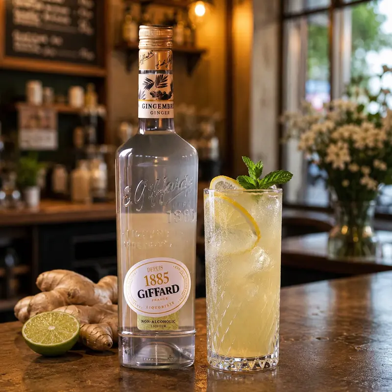 Jarabe Giffard Sin Alcohol Sabor Ginger (Jengibre) – Botella de 700 ml