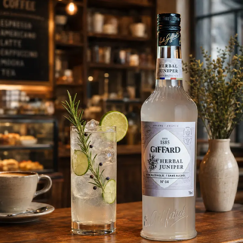 Jarabe Giffard Herbal Juniper (Enebro y Especias) Sin Alcohol - Botella de 700 ml