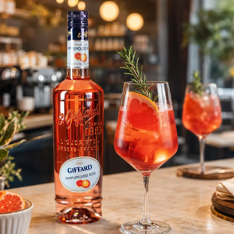 Jarabe Giffard Sin Alcohol Pamplemousse (Toronja Rosa) – Botella de 700 ml