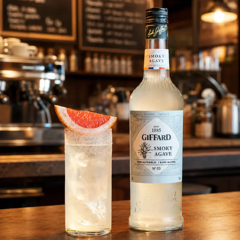 Jarabe Giffard Smoky Agave (Mezcal) Sin Alcohol - Botella de 700 ml