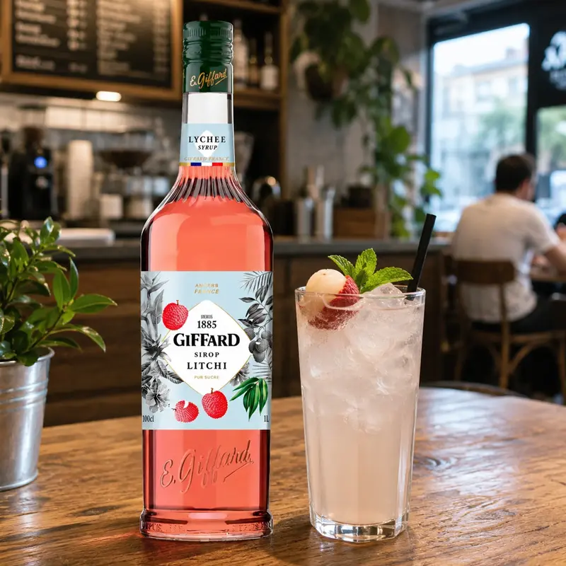 Jarabe Sabor Litchi 1 Litro. Jarabes GIFFARD