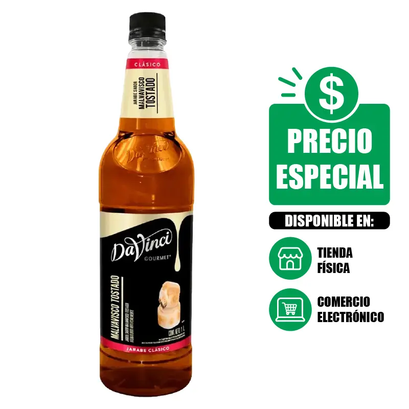 Jarabe DaVinci Gourmet Sabor Malvavisco Tostado 1 Litro