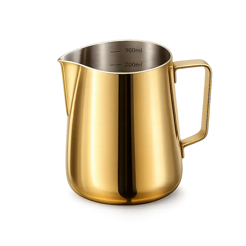 Jarra para Espumar Leche 350 ml Color Dorado | Pitcher para Latte Art