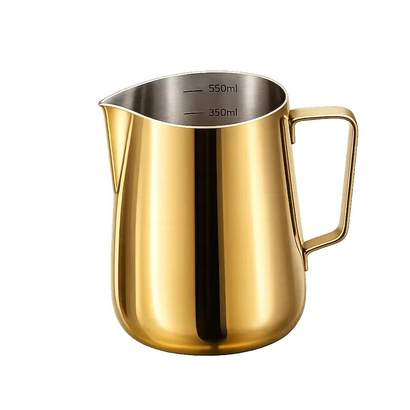 Jarra para Espumar Leche 550 ml Color Dorado | Pitcher para Latte Art