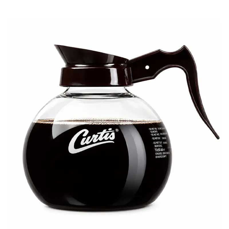 Jarra de Vidrio Para Servicio de Café Americano. Mango Color Negro