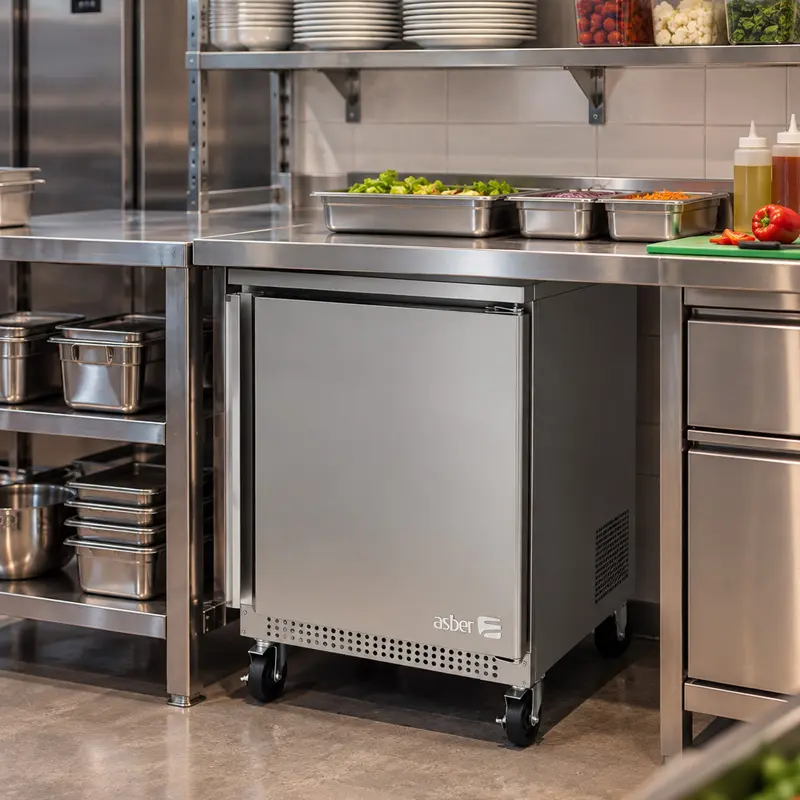 Mesa Refrigerada Bajo Mostrador Asber AUTR-27 | Refrigerador Industrial