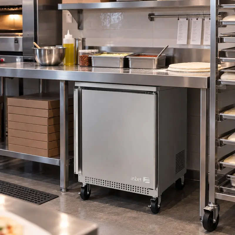 Mesa Refrigerada Bajo Mostrador Asber AUTR-27 | Refrigerador Industrial