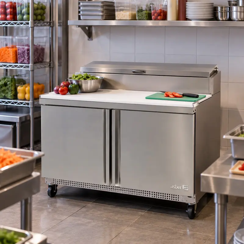 Mesa Refrigerada para Preparación de Pizzas Asber APTP-48-PE