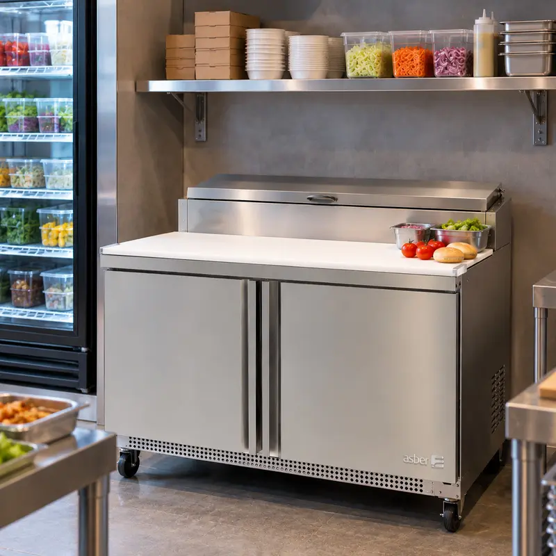 Mesa Refrigerada para Preparación de Pizzas Asber APTP-48-PE