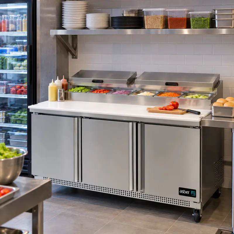 Mesa Refrigerada para Preparación de Pizzas Asber APTP-72-PE