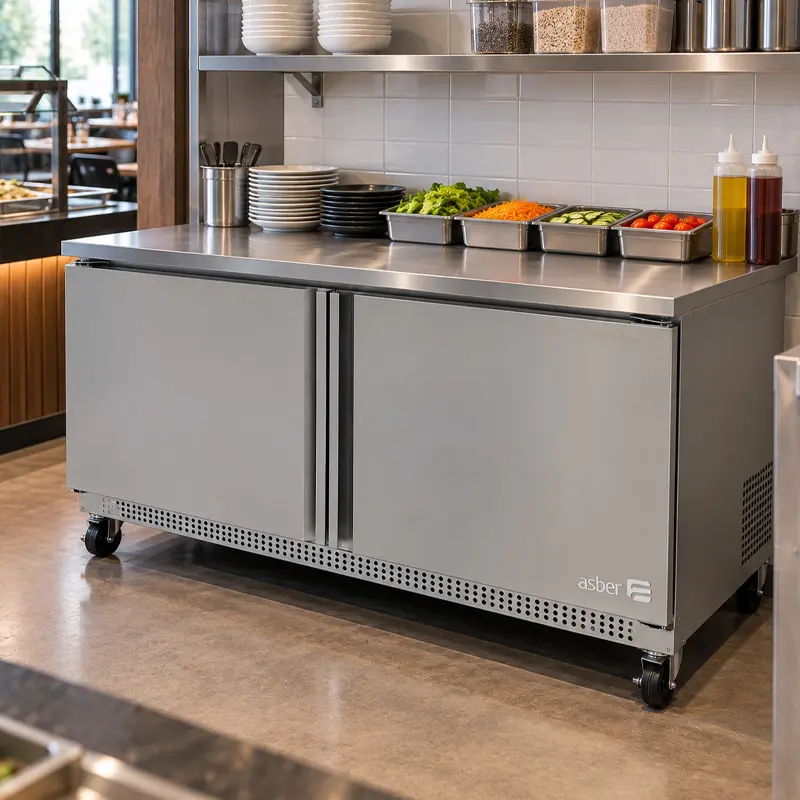 Mesa Refrigerada Bajo Mostrador Asber AUTR-60 | Refrigerador Industrial
